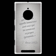 Coque Nokia Lumia 830 Les livres Gris Citation Oscar Wilde