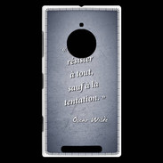 Coque Nokia Lumia 830 Résister Bleu Citation Oscar Wilde