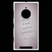 Coque Nokia Lumia 830 Résister Rose Citation Oscar Wilde