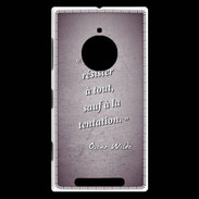 Coque Nokia Lumia 830 Résister Violet Citation Oscar Wilde