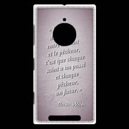 Coque Nokia Lumia 830 Saint pêcheur Rose Citation Oscar Wilde
