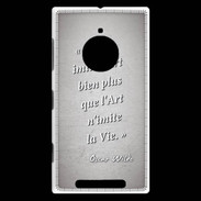 Coque Nokia Lumia 830 Vie art Gris Citation Oscar Wilde