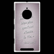 Coque Nokia Lumia 830 Vie art Rose Citation Oscar Wilde