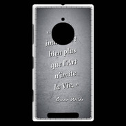 Coque Nokia Lumia 830 Vie art Noir Citation Oscar Wilde