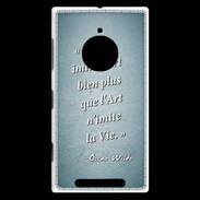 Coque Nokia Lumia 830 Vie art Turquoise Citation Oscar Wilde