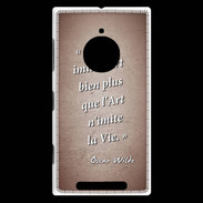 Coque Nokia Lumia 830 Vie art Rouge Citation Oscar Wilde
