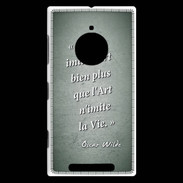 Coque Nokia Lumia 830 Vie art Vert Citation Oscar Wilde