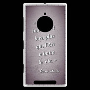 Coque Nokia Lumia 830 Vie art Violet Citation Oscar Wilde
