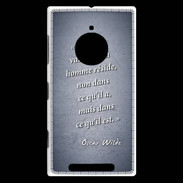 Coque Nokia Lumia 830 Vraie valeur Bleu Citation Oscar Wilde