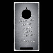 Coque Nokia Lumia 830 Vraie valeur Noir Citation Oscar Wilde