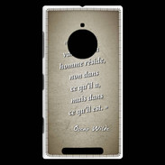 Coque Nokia Lumia 830 Vraie valeur sepia Citation Oscar Wilde