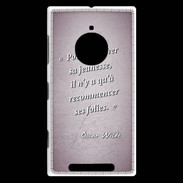 Coque Nokia Lumia 830 Jeuness folie Rose Citation Oscar Wilde