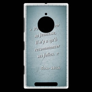 Coque Nokia Lumia 830 Jeuness folie Turquoise Citation Oscar Wilde