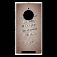 Coque Nokia Lumia 830 Jeuness folie Rouge Citation Oscar Wilde