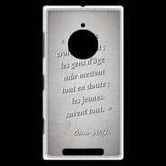 Coque Nokia Lumia 830 Les vieux Gris Citation Oscar Wilde