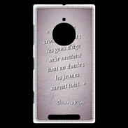 Coque Nokia Lumia 830 Les vieux Rose Citation Oscar Wilde