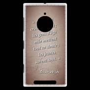 Coque Nokia Lumia 830 Les vieux Rouge Citation Oscar Wilde