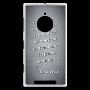 Coque Nokia Lumia 830 Les vieux Noir Citation Oscar Wilde