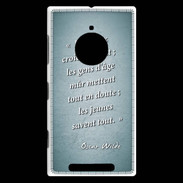 Coque Nokia Lumia 830 Les vieux Turquoise Citation Oscar Wilde