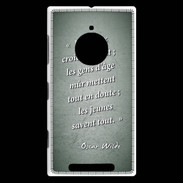 Coque Nokia Lumia 830 Les vieux Vert Citation Oscar Wilde