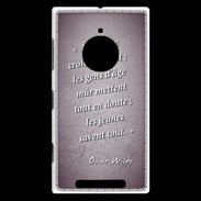 Coque Nokia Lumia 830 Les vieux Violet Citation Oscar Wilde