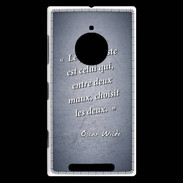 Coque Nokia Lumia 830 Pessimiste Bleu Citation Oscar Wilde
