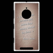 Coque Nokia Lumia 830 Pessimiste Rouge Citation Oscar Wilde