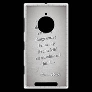 Coque Nokia Lumia 830 Sincérité fatale Gris Citation Oscar Wilde