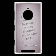 Coque Nokia Lumia 830 Sincérité fatale Rose Citation Oscar Wilde