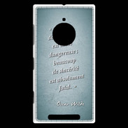 Coque Nokia Lumia 830 Sincérité fatale Turquoise Citation Oscar Wilde