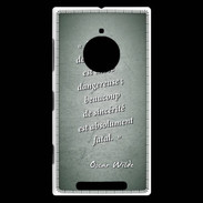Coque Nokia Lumia 830 Sincérité fatale Vert Citation Oscar Wilde