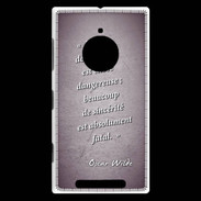 Coque Nokia Lumia 830 Sincérité fatale Violet Citation Oscar Wilde