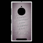 Coque Nokia Lumia 830 Spectateur Violet Citation Oscar Wilde