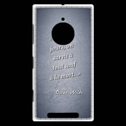 Coque Nokia Lumia 830 Survie mort Bleu Citation Oscar Wilde