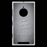 Coque Nokia Lumia 830 Survie mort Noir Citation Oscar Wilde