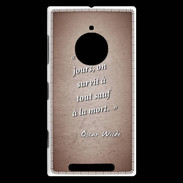 Coque Nokia Lumia 830 Survie mort Rouge Citation Oscar Wilde