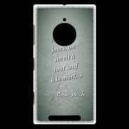 Coque Nokia Lumia 830 Survie mort Vert Citation Oscar Wilde