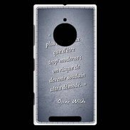 Coque Nokia Lumia 830 Trop moderne Bleu Citation Oscar Wilde
