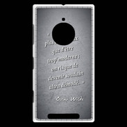 Coque Nokia Lumia 830 Trop moderne Noir Citation Oscar Wilde