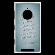 Coque Nokia Lumia 830 Trop moderne Turquoise Citation Oscar Wilde