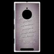 Coque Nokia Lumia 830 Trop moderne Violet Citation Oscar Wilde