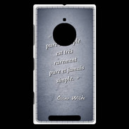 Coque Nokia Lumia 830 Vérité pure Bleu Citation Oscar Wilde