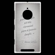 Coque Nokia Lumia 830 Vérité pure Gris Citation Oscar Wilde