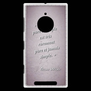 Coque Nokia Lumia 830 Vérité pure Rose Citation Oscar Wilde