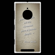 Coque Nokia Lumia 830 Vérité pure Sepia Citation Oscar Wilde