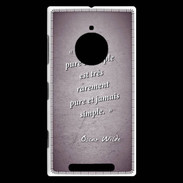Coque Nokia Lumia 830 Vérité pure Violet Citation Oscar Wilde