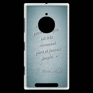 Coque Nokia Lumia 830 Vérité pure Turquoise Citation Oscar Wilde