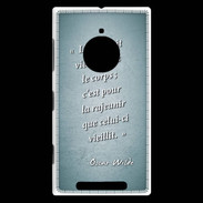 Coque Nokia Lumia 830 Ame nait Turquoise Citation Oscar Wilde