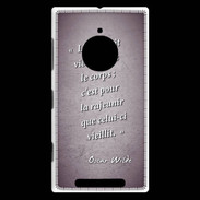 Coque Nokia Lumia 830 Ame nait Violet Citation Oscar Wilde