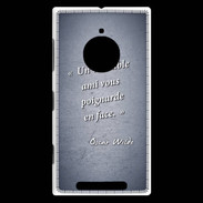 Coque Nokia Lumia 830 Ami poignardée Bleu Citation Oscar Wilde